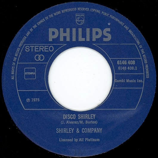 Shirley & Company : Disco Shirley (7",Single,45 RPM)
