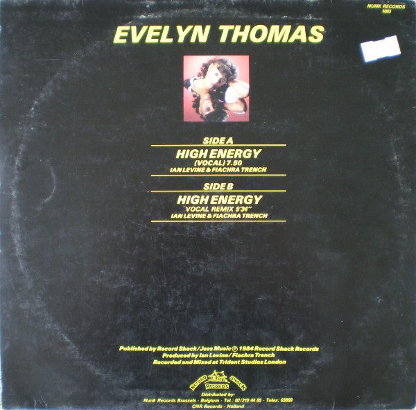 Evelyn Thomas : High-Energy (Special Remix) (12",45 RPM,Stereo)