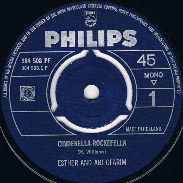 Esther & Abi Ofarim : Cinderella Rockefella (7",45 RPM,Single,Mono)