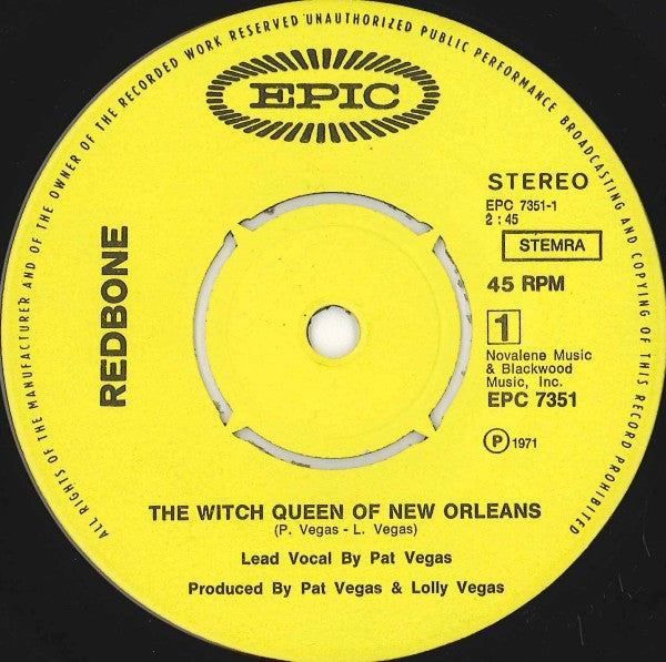 Redbone : The Witch Queen Of New Orleans (7",45 RPM,Single)