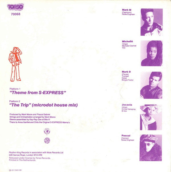 S'Express : Theme From S-Express / The Trip (Microdot House Mix) (7",45 RPM,Single,Stereo)