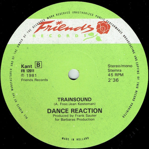 Dance Reaction : Disco Train (12",45 RPM,Stereo)
