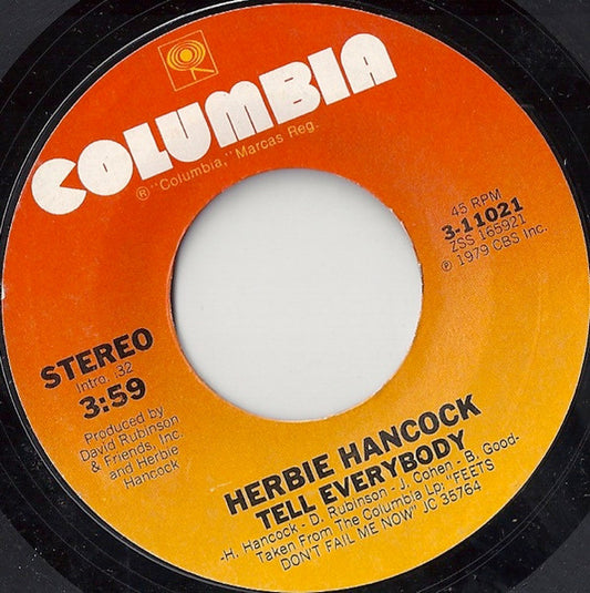 Herbie Hancock : Tell Everybody / Honey From The Jar (7",Single,45 RPM)