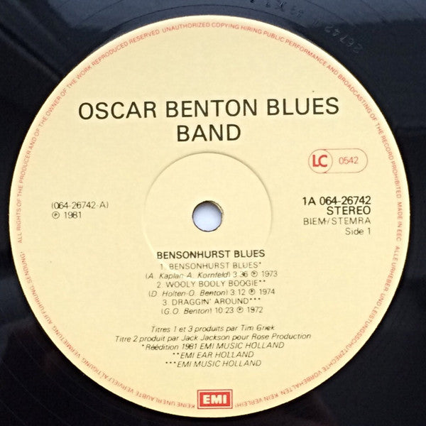 Oscar Benton : Bensonhurst Blues (LP)