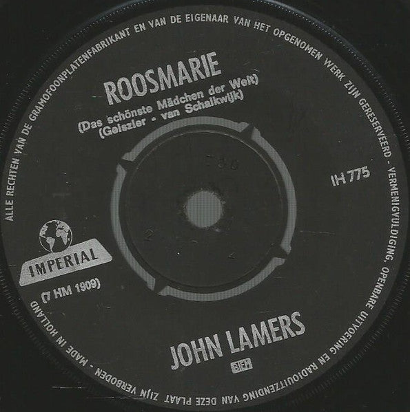 John Lamers : Roosmarie (7",45 RPM,Single)
