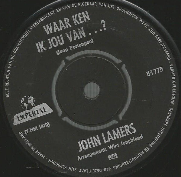 John Lamers : Roosmarie (7",45 RPM,Single)
