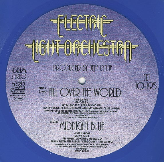 Electric Light Orchestra : All Over The World (10",45 RPM,Single)