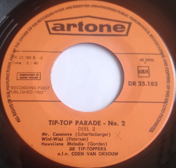 De Tip-Toppers : Tip Top-Parade No. 2 (7",45 RPM,Single)