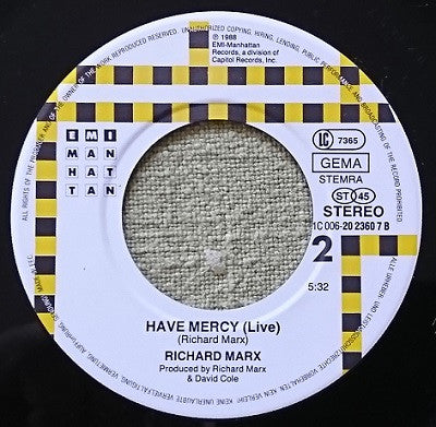 Richard Marx : Endless Summer Nights / Have Mercy (Live) (7",45 RPM,Single)