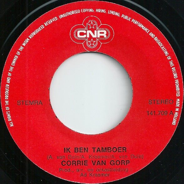 Corrie van Gorp : Ik Ben Tamboer (7",Single,45 RPM)