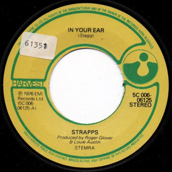 Strapps : In Your Ear (45 RPM,7",Single)