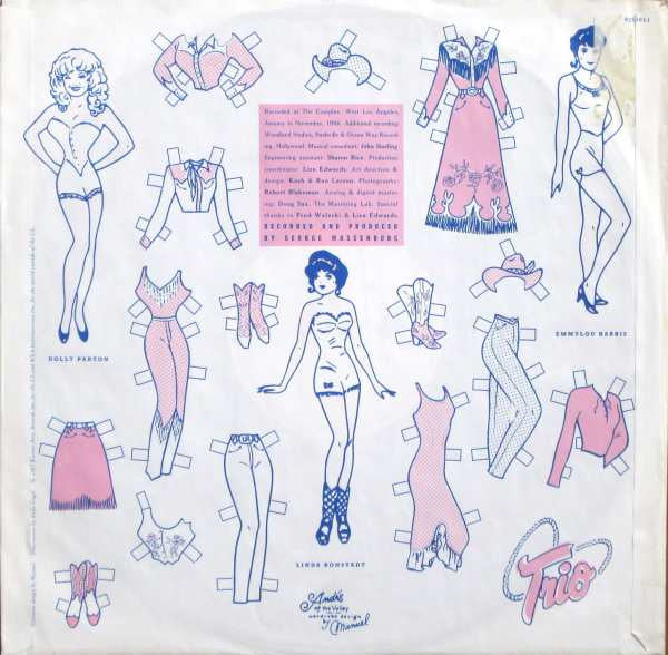 Dolly Parton, Linda Ronstadt, Emmylou Harris : Trio (LP,Album,Stereo)
