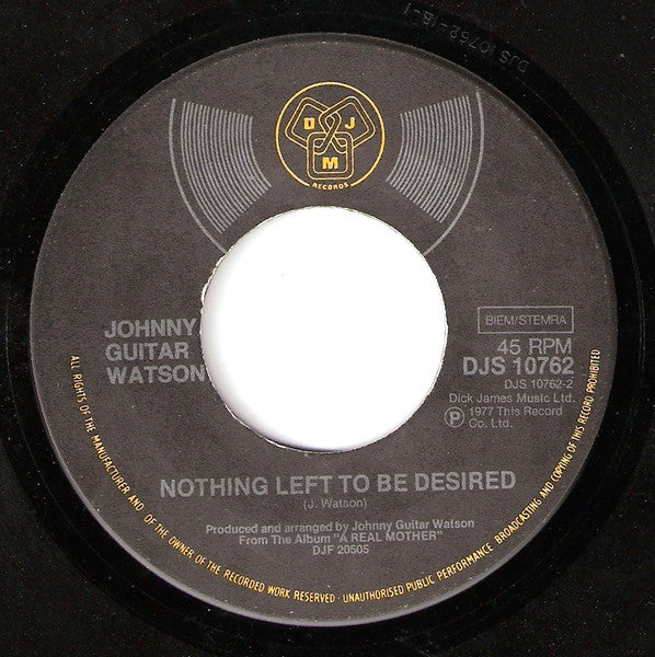 Johnny Guitar Watson : A Real Mother For Ya (7",Single,45 RPM)