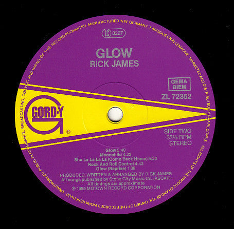 Rick James : Glow (LP,Album)
