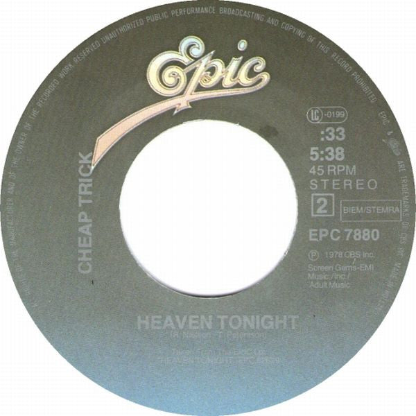 Cheap Trick : Dream Police (7",Single,45 RPM)