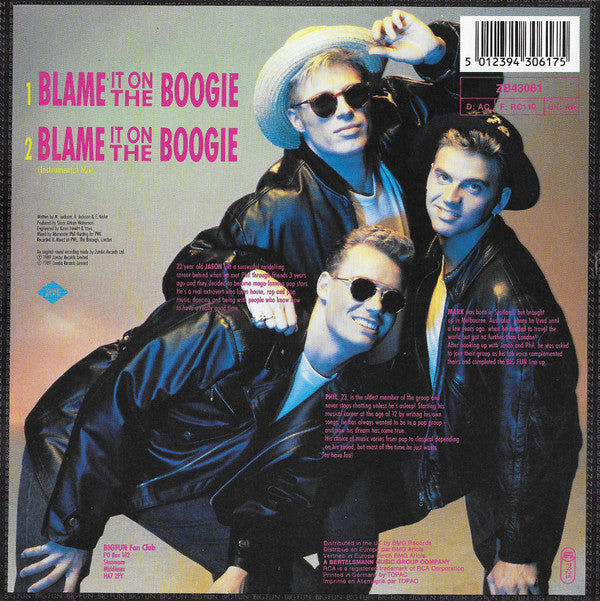 Big Fun : Blame It On The Boogie (7",45 RPM,Single,Stereo)