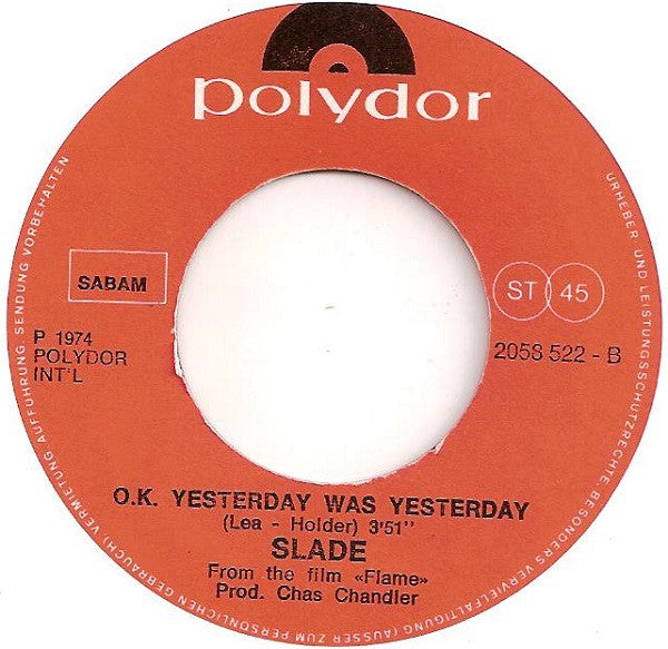 Slade : Far Far Away (7",45 RPM,Single,Stereo)