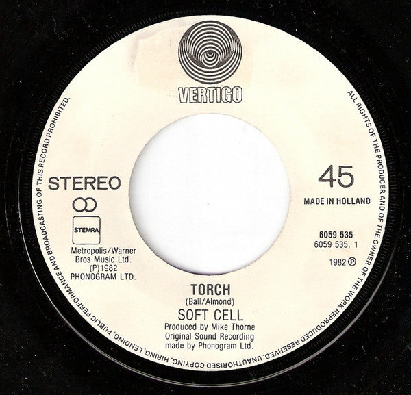 Soft Cell : Torch (7",45 RPM,Single,Stereo)