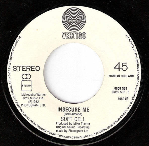 Soft Cell : Torch (7",45 RPM,Single,Stereo)