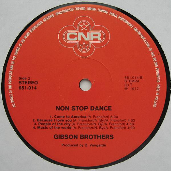 Gibson Brothers : Non-Stop Dance/Come To America (LP,Album)
