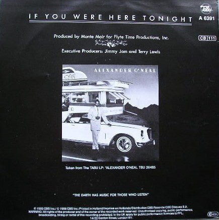 Alexander O'Neal : If You Were Here Tonight (7",Single,45 RPM)