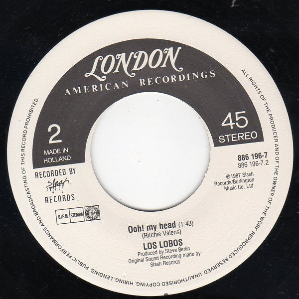 Los Lobos : Come On, Let's Go (7",45 RPM,Single)