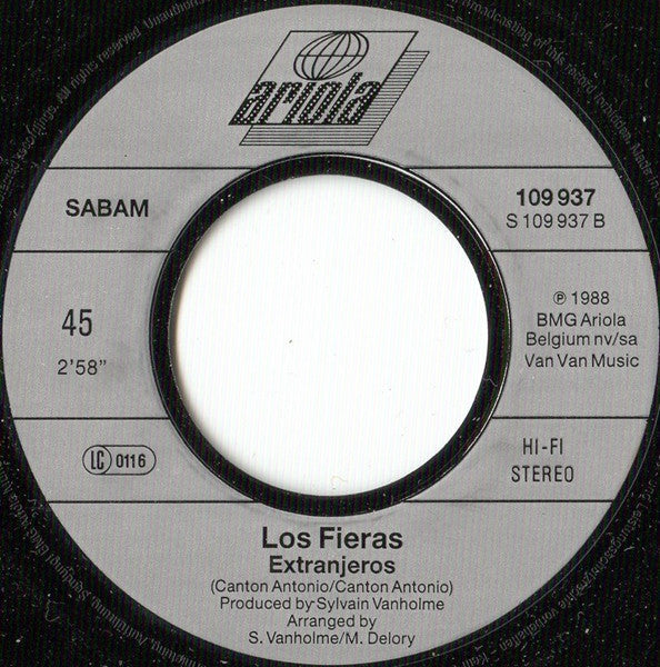 Los Fieras : En La Playa (7",45 RPM,Single,Stereo)