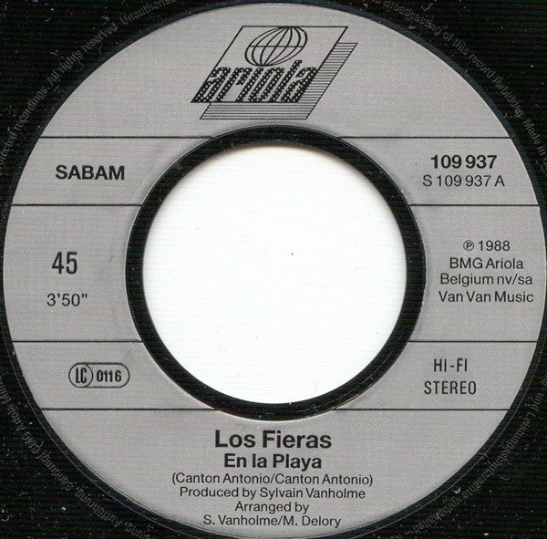 Los Fieras : En La Playa (7",45 RPM,Single,Stereo)