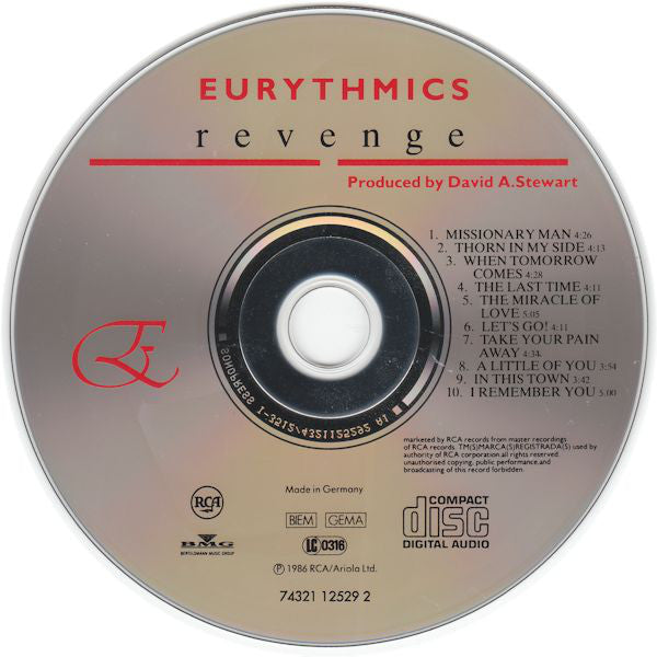 Eurythmics : Revenge (Album,Reissue)