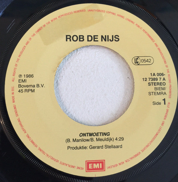 Rob de Nijs : Ontmoeting  (7",45 RPM,Single)
