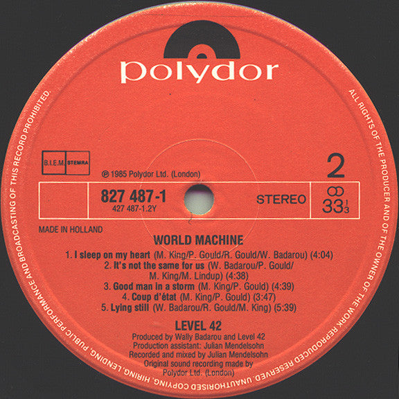 Level 42 : World Machine (LP,Album)