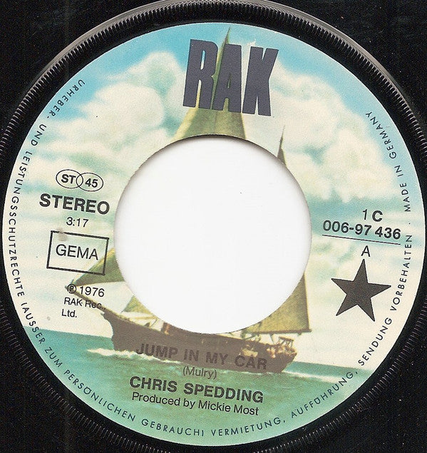 Chris Spedding : Jump In My Car (7",Single,45 RPM)