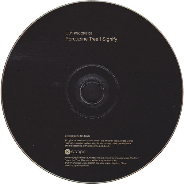 Porcupine Tree : Signify (Album,Reissue,Remastered)