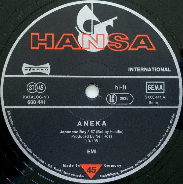 Aneka : Japanese Boy (12",45 RPM)