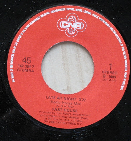Fast House : Late At Night (7",45 RPM)