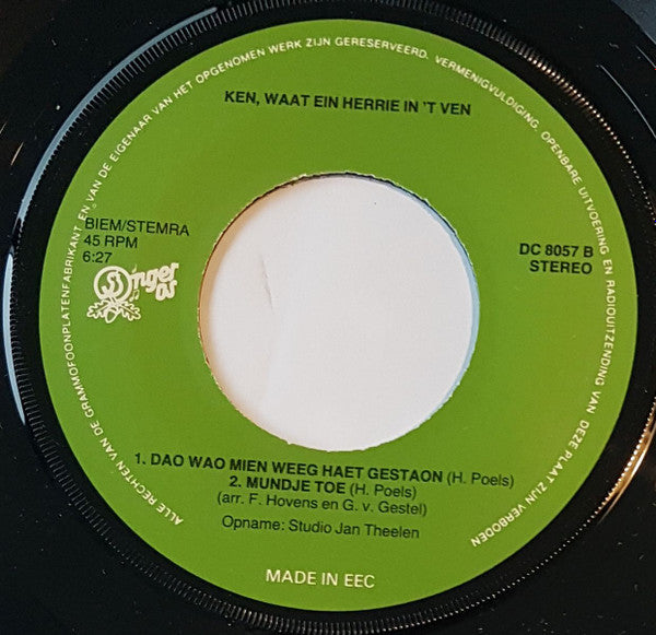 Various : Ken, Waat Ein Herrie In 't Ven (7",45 RPM,EP)