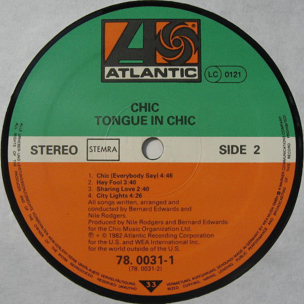 Chic : Tongue In Chic (LP,Album)
