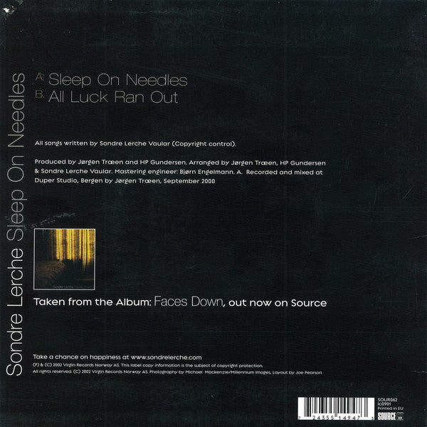 Sondre Lerche : Sleep On Needles (7",45 RPM,Single)