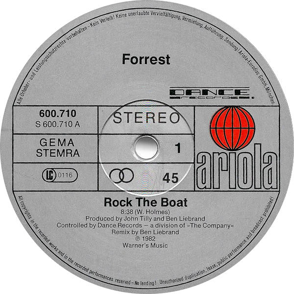 Forrest : Rock The Boat (12",45 RPM)