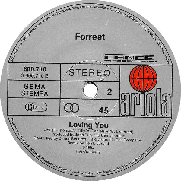 Forrest : Rock The Boat (12",45 RPM)