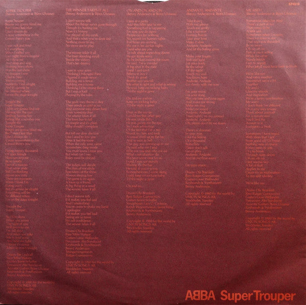 ABBA : Super Trouper (LP,Album,Stereo)