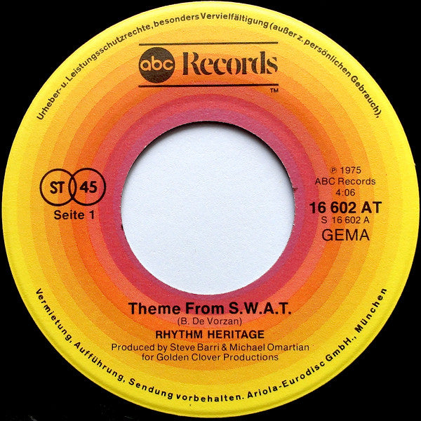 Rhythm Heritage : Theme From S.W.A.T. (7",Single,45 RPM)