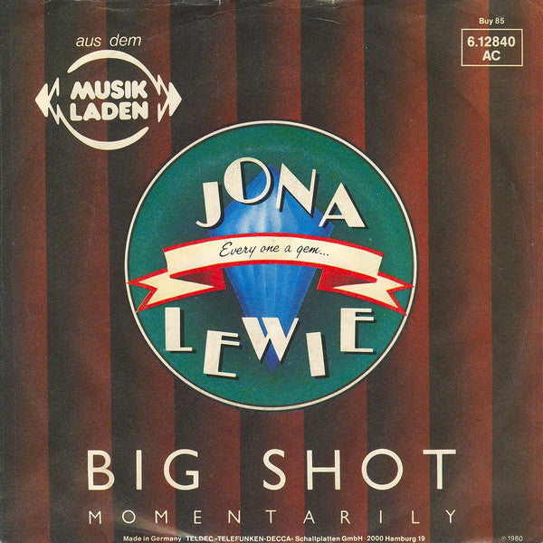 Jona Lewie : Big Shot - Momentarily (7",45 RPM,Single,Stereo)