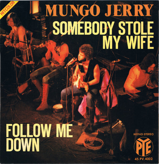 Mungo Jerry : Somebody Stole My Wife / Follow Me Down (7",45 RPM,Single)