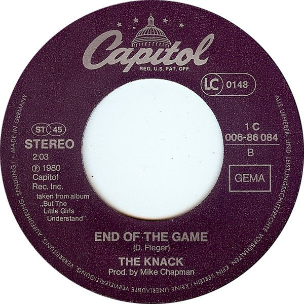 Knack (3), The : Baby Talks Dirty (7",Single,45 RPM)