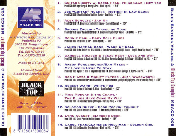 Various : Blues Busters Volume 2 (Black Top Sampler) (Compilation)