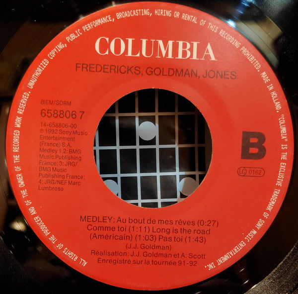 Fredericks Goldman Jones : Il Suffira D'Un Signe (Sur Scène) (7",Single,45 RPM)