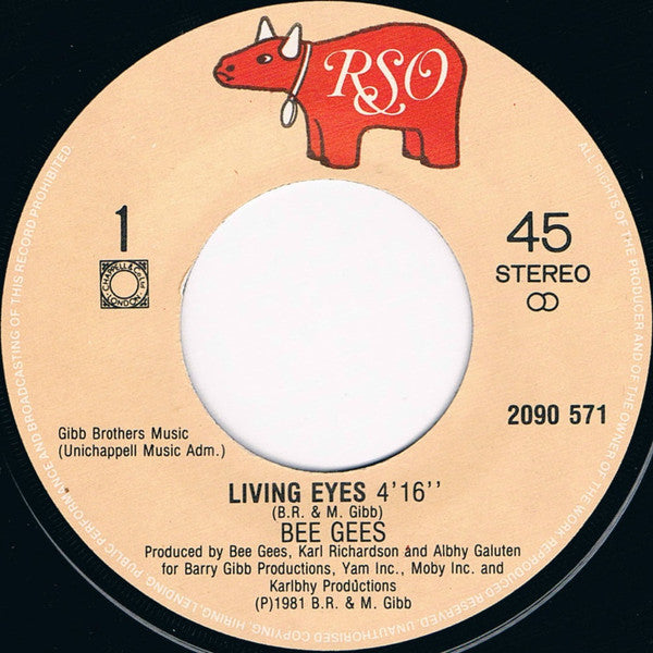 Bee Gees : Living Eyes (7",45 RPM,Single)