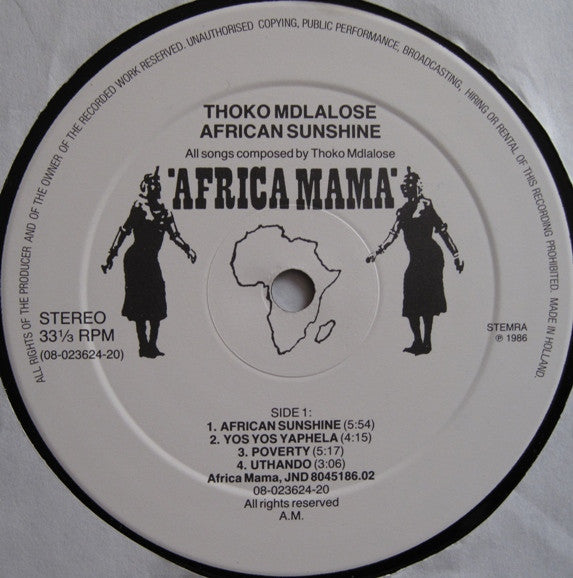Thoko Mdlalose : African Sunshine (LP,Album)