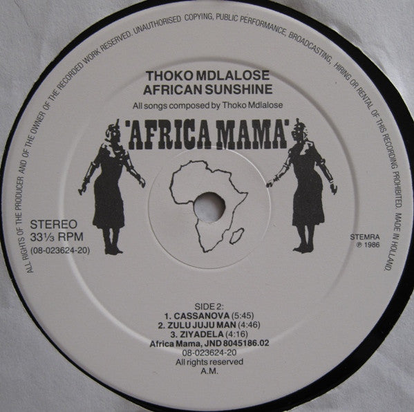 Thoko Mdlalose : African Sunshine (LP,Album)